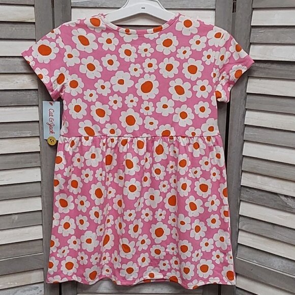 Girls' Relaxed Fit Short Sleeve Knit Dress | Cat & Jack| Small (6/7) - Picture 5 of 10
